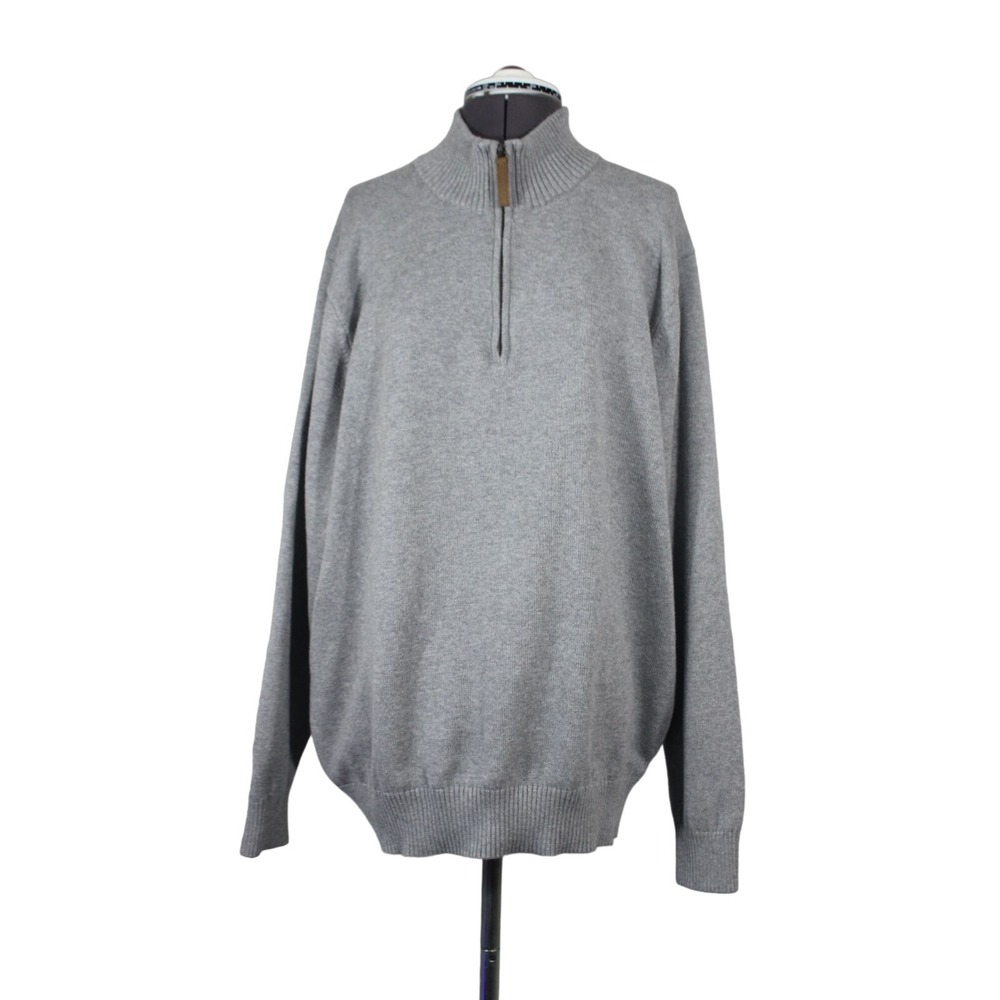 Duluth Trading Strongarm Sweater Men's Large‎ 1/4 Zip Mock Neck Knit Pullover